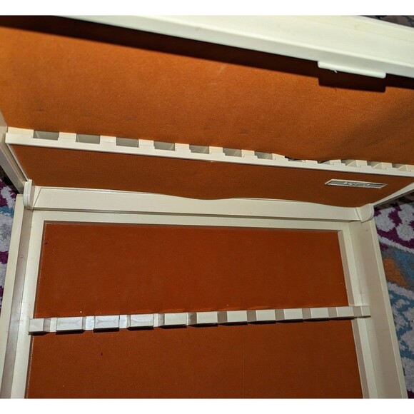 Oneida Blue Denim Fruit Patchwork Embroidered Sterling Silverware Case Vintage - Picture 3 of 9